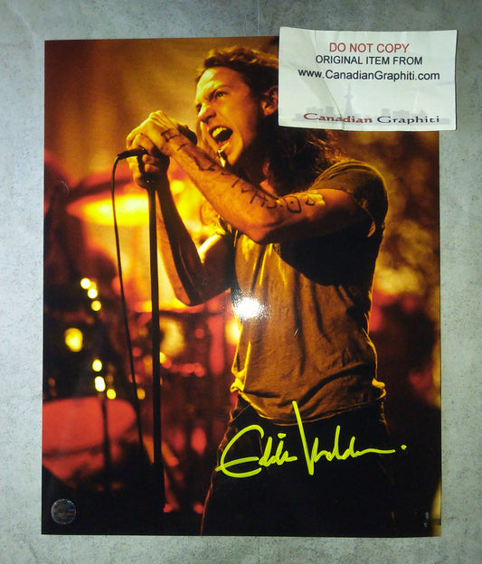 Eddie Vedder Hand Signed Autograph 8x10 Photo COA Pearl Jam