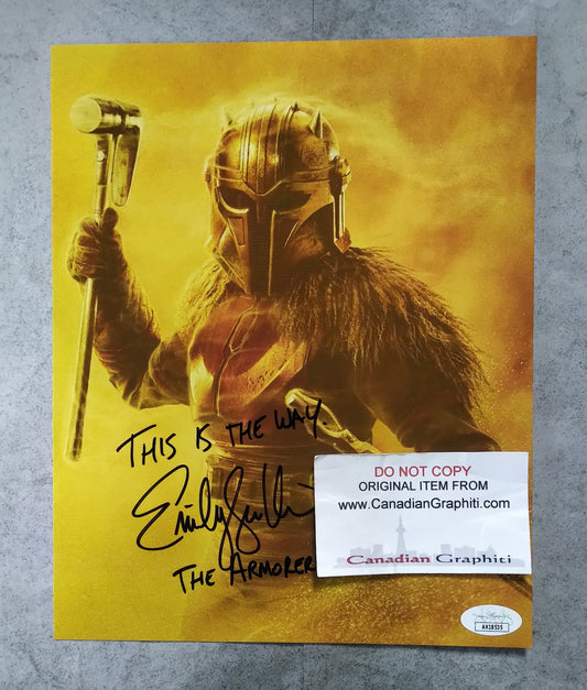Emily Swallow Hand Signed Autograph 8x10 Photo COA + JSA The Mandalorian