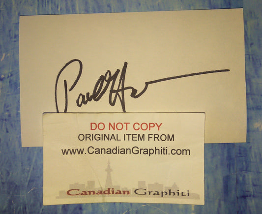 Paul Hogan Hand Signed Autograph Index Card COA Crocodile Dundee