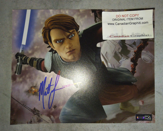 Matt Lanter Hand Signed Autograph 8x10 Photo COA Star Wars The Clone Wars