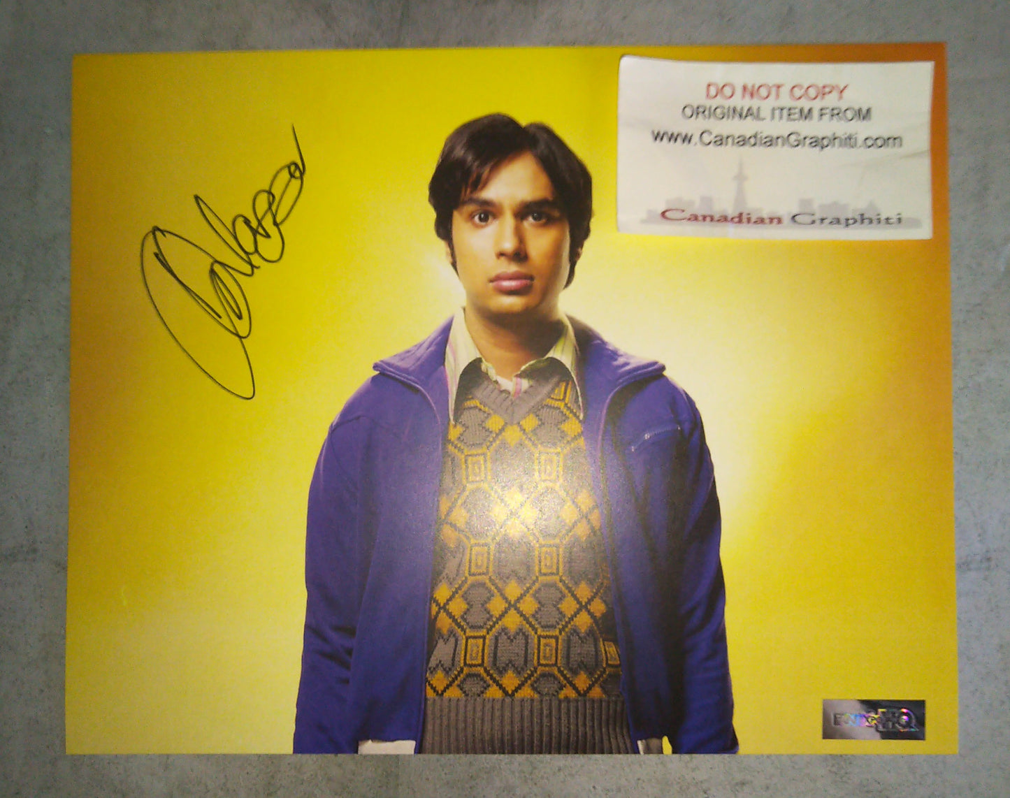 Kunal Nayyar Hand Signed Autograph 8x10 Photo COA The Big Bang Theory