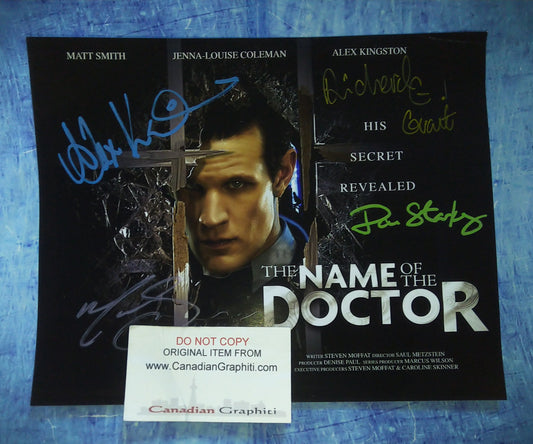 Doctor Who 4x Cast Hand Signed Autograph 8x10 Photo COA