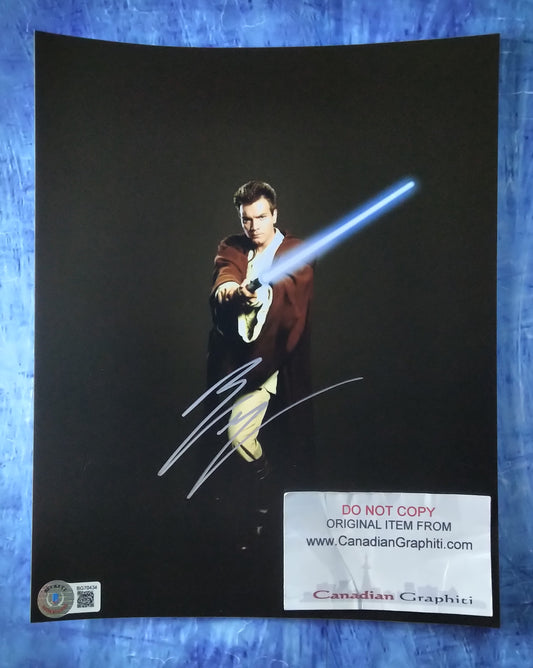 Ewan McGregor Hand Signed Autograph 8x10 Photo BAS COA Star Wars