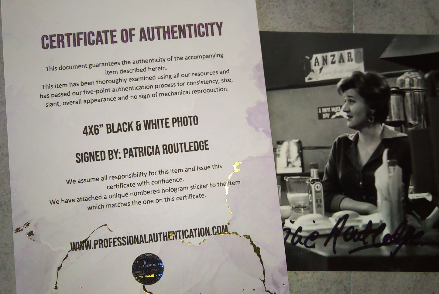 Patricia Routledge Hand Signed Autograph Photo COA Coronation Street