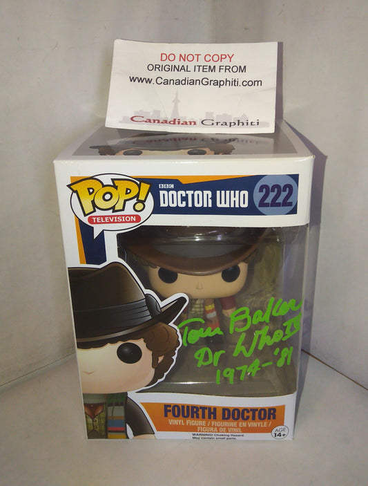 Tom Baker Hand Signed Autograph Doctor Who Funko Pop COA