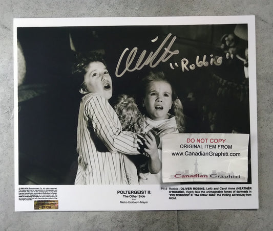 Oliver Robbins Hand Signed Autograph 8x10 Photo COA Poltergeist