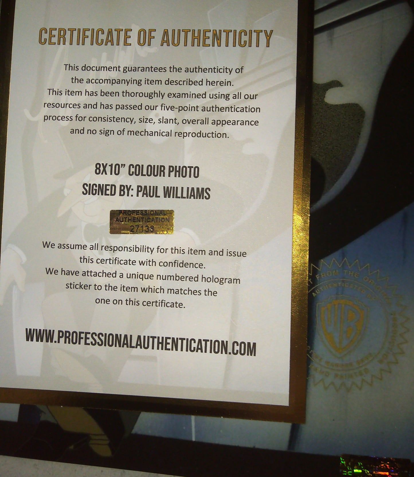 Paul Williams Hand Signed Autograph 8x10 Photo COA Batman Animated Series