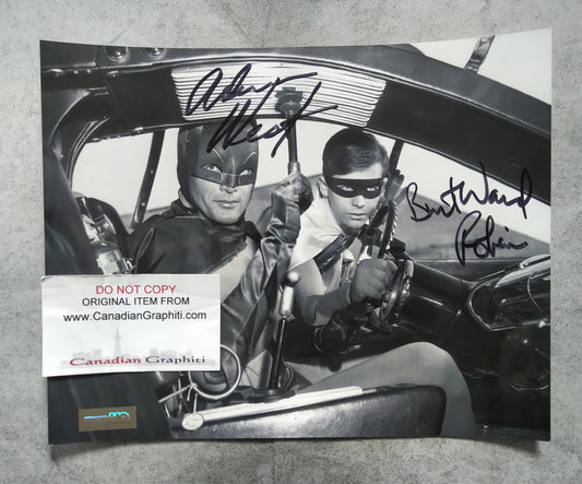 Adam West & Burt Ward Hand Signed Autograph 8x10 Photo COA Batman