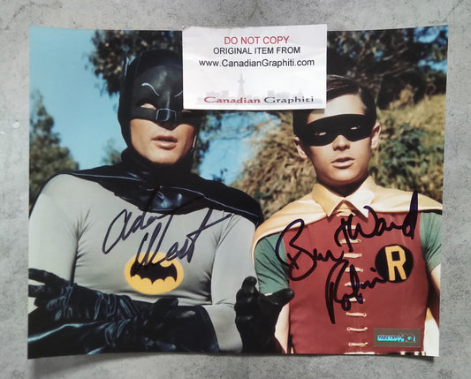 Adam West & Burt Ward Hand Signed Autograph 8x10 Photo COA Batman