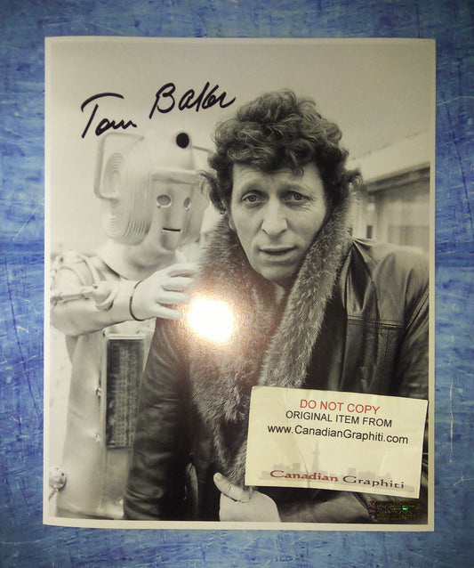 Tom Baker Hand Signed Autograph 8x10 Photo COA Doctor Who