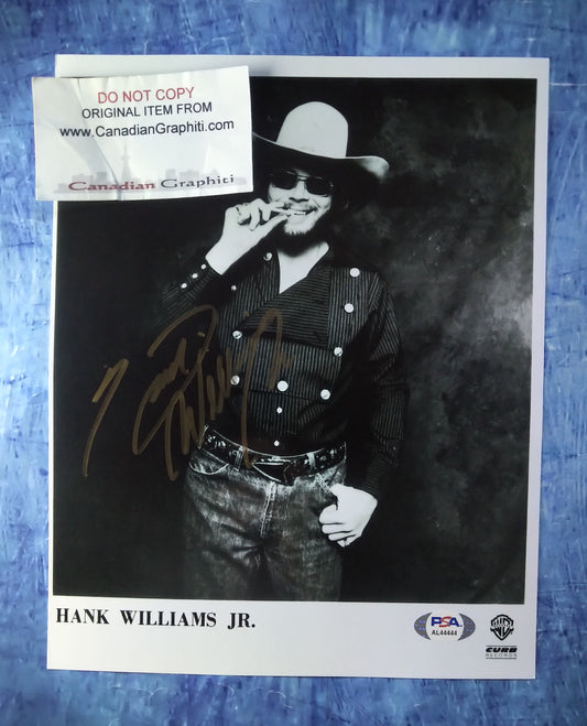 Hank Williams Jr Hand Signed Autograph 8x10 Photo PSA COA