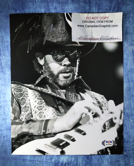 Hank Williams Jr Hand Signed Autograph 8x10 Photo PSA COA