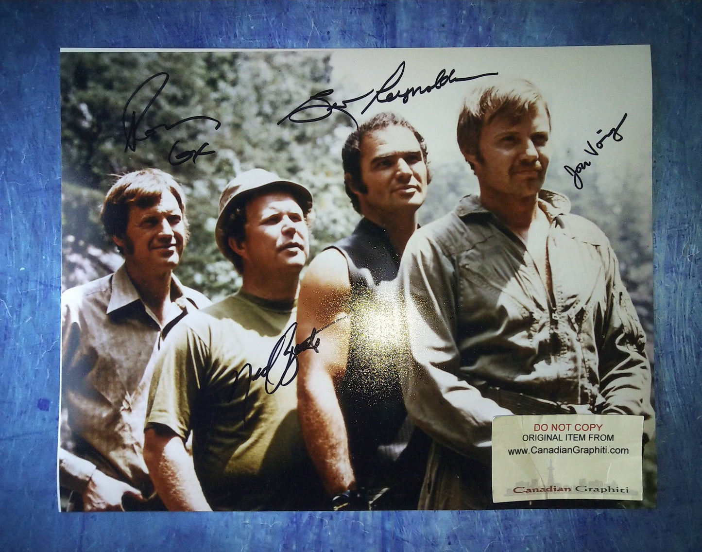 Deliverance Cast Hand Signed Autograph 11x14 Photo COA Burt Reynolds, Ned Beatty, Ronny Cox & Jon Voight