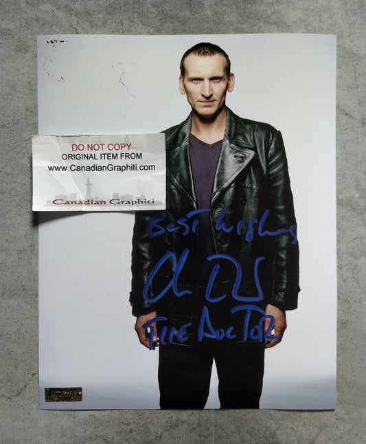 Christopher Eccleston Hand Signed Autograph 8x10 Photo COA Doctor Who