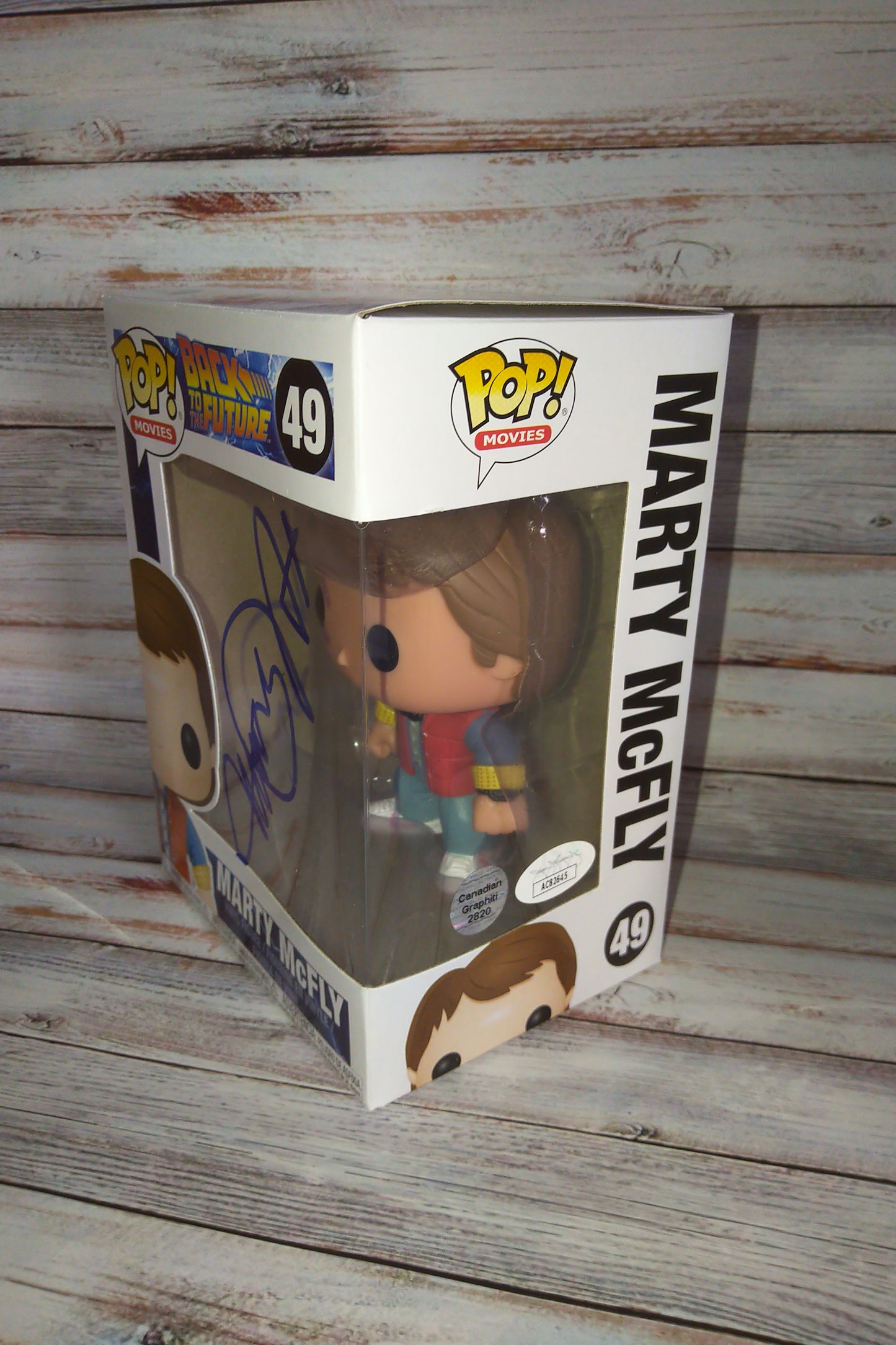 Michael J Fox Hand Signed Autograph Funko Pop