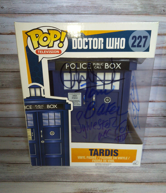 Doctor Who 4x Hand Signed Autograph Funko Pop Eccleston, Baker. McCoy