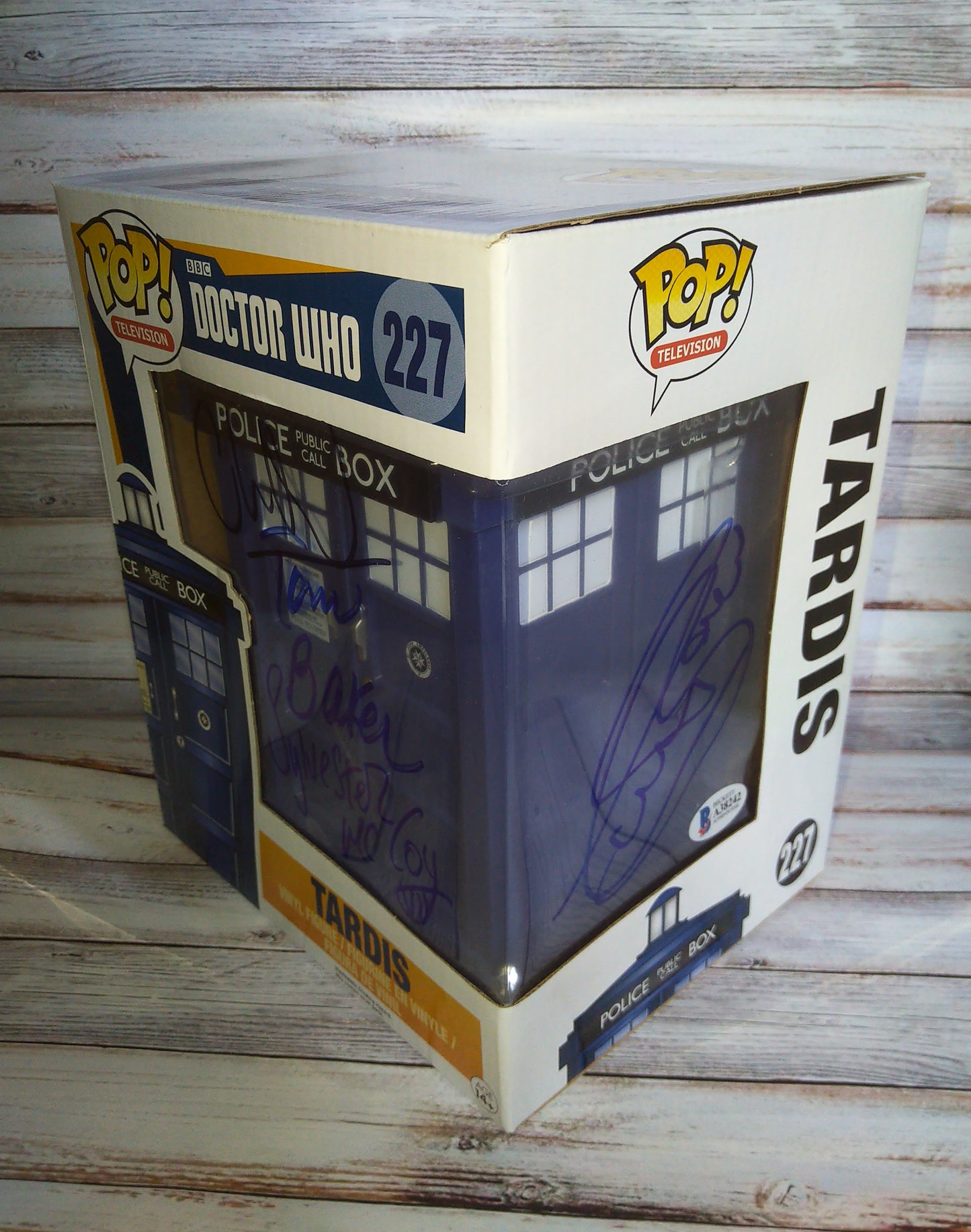 Doctor Who 4x Hand Signed Autograph Funko Pop Eccleston, Baker. McCoy