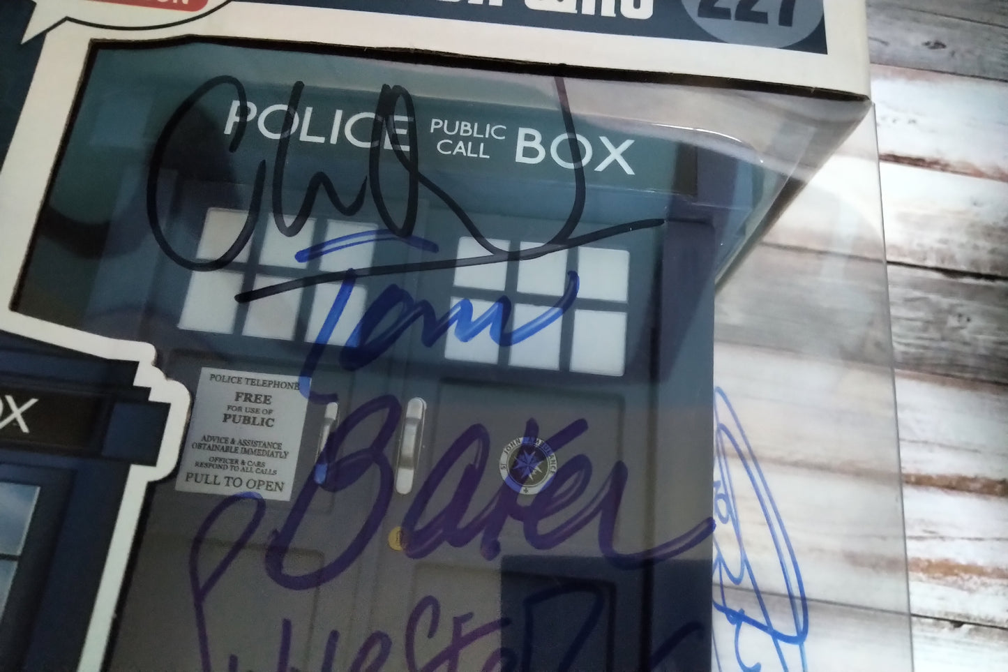 Doctor Who 4x Hand Signed Autograph Funko Pop Eccleston, Baker. McCoy