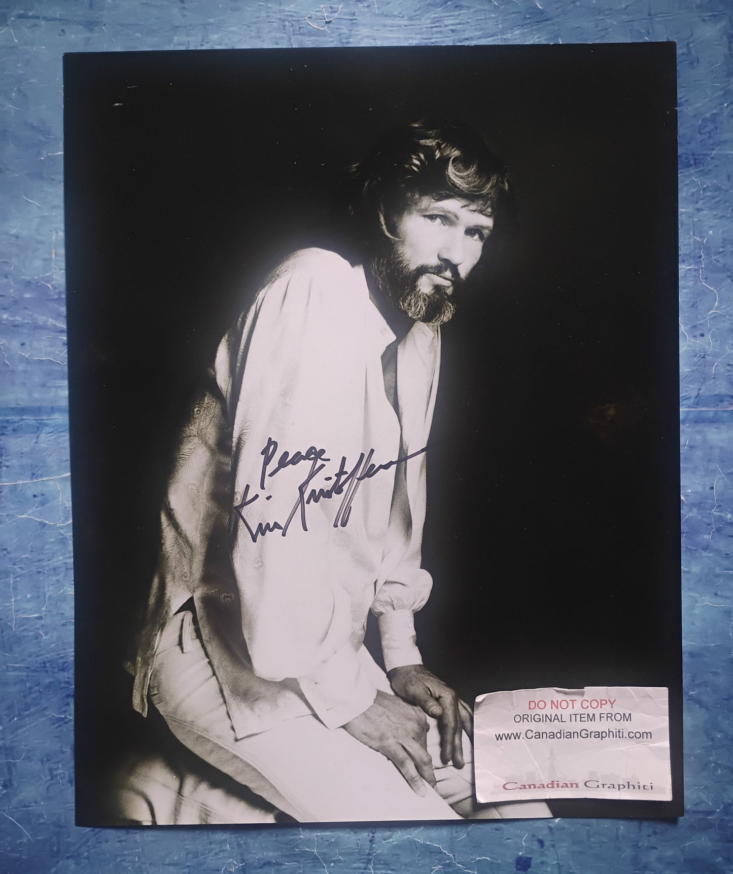 Kris Kristofferson Hand Signed Autograph 11x14 Photo COA