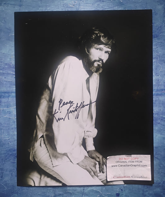 Kris Kristofferson Hand Signed Autograph 11x14 Photo COA