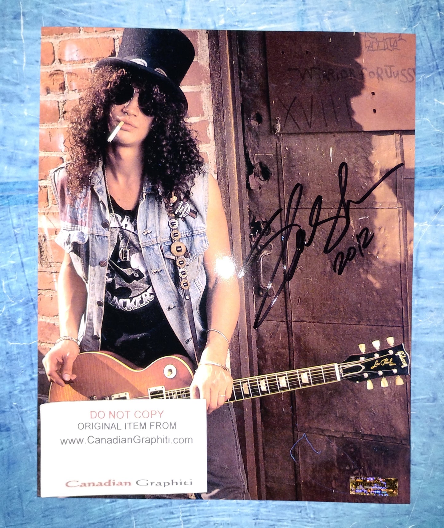 Slash Hand Signed Autograph 8x10 Photo COA Guns N Roses