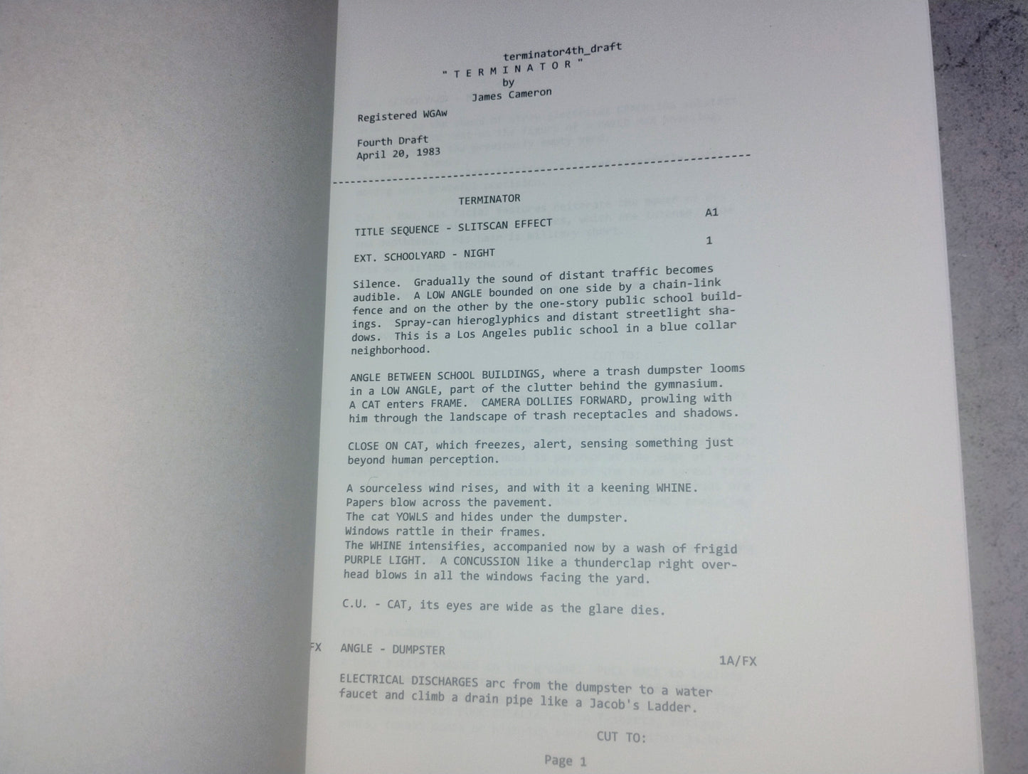 The Terminator 5x Cast Hand Signed Autograph Script COA Arnold Schwarzenegger, Linda Hamilton