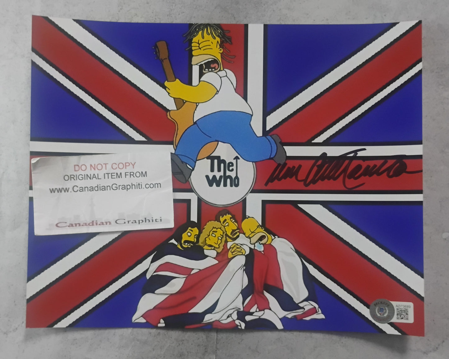 Dan Castellaneta Hand Signed Autograph 8x10 Photo BAS COA The Simpsons