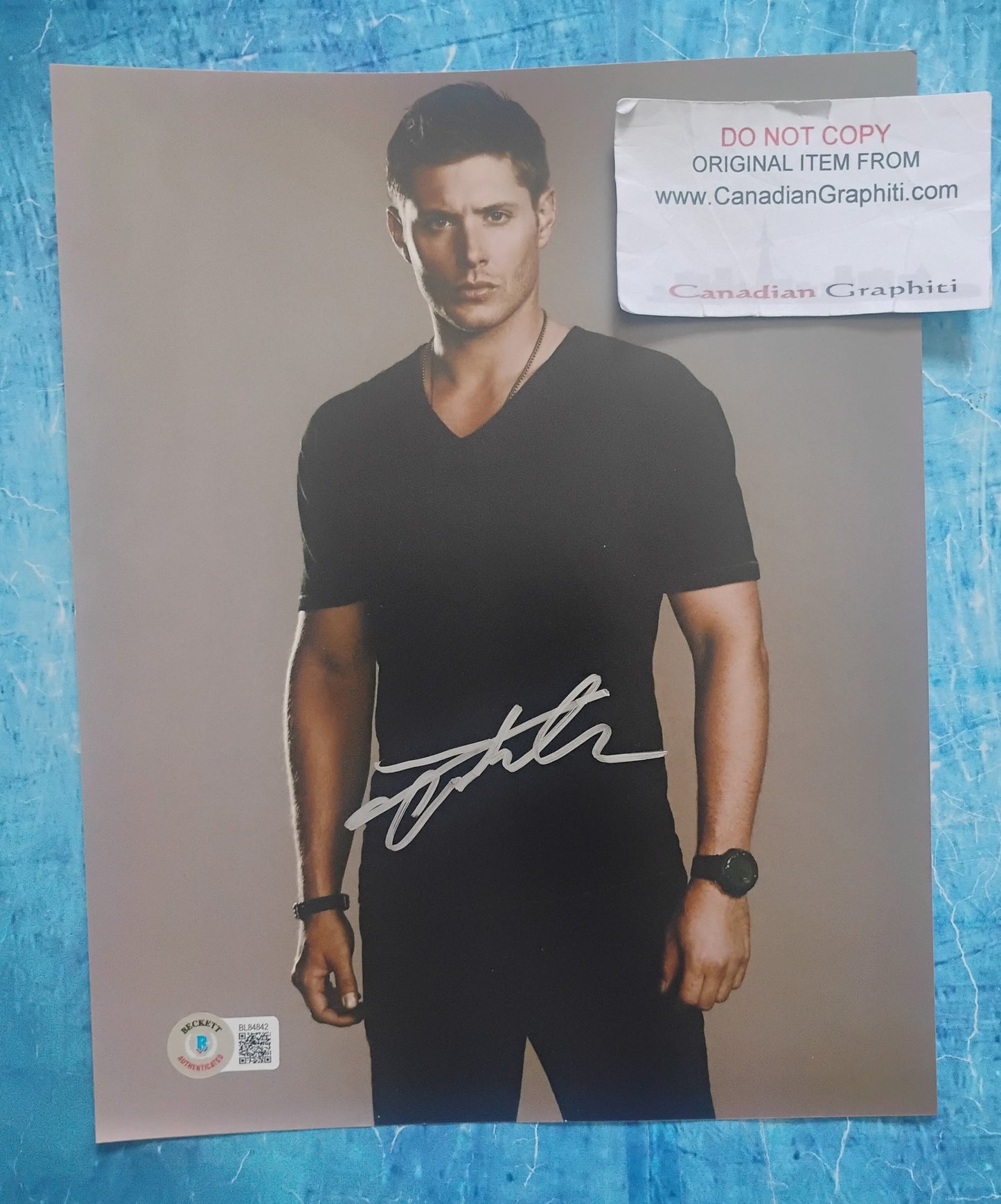 Jensen Ackles Hand Signed Autograph 8x10 Photo BAS COA Supernatural