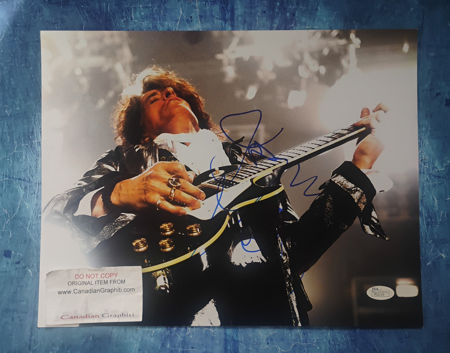 Joe Perry Hand Signed Autograph 11x14 Photo JSA COA Aerosmith