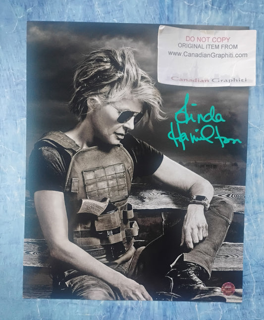 Linda Hamilton Hand Signed Autograph 8x10 Photo COA The Terminator