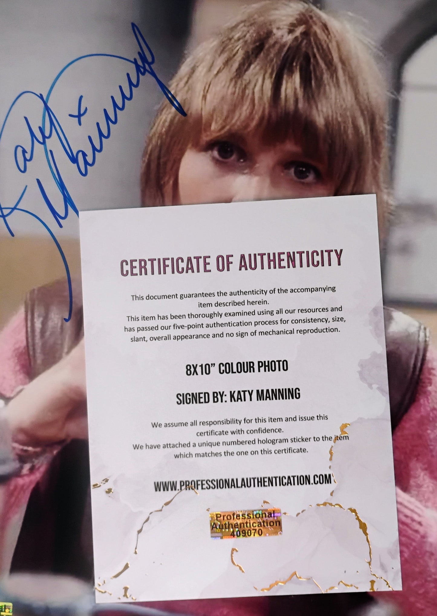 Katy Manning Hand Signed Autograph 8x10 Photo COA Doctor Who