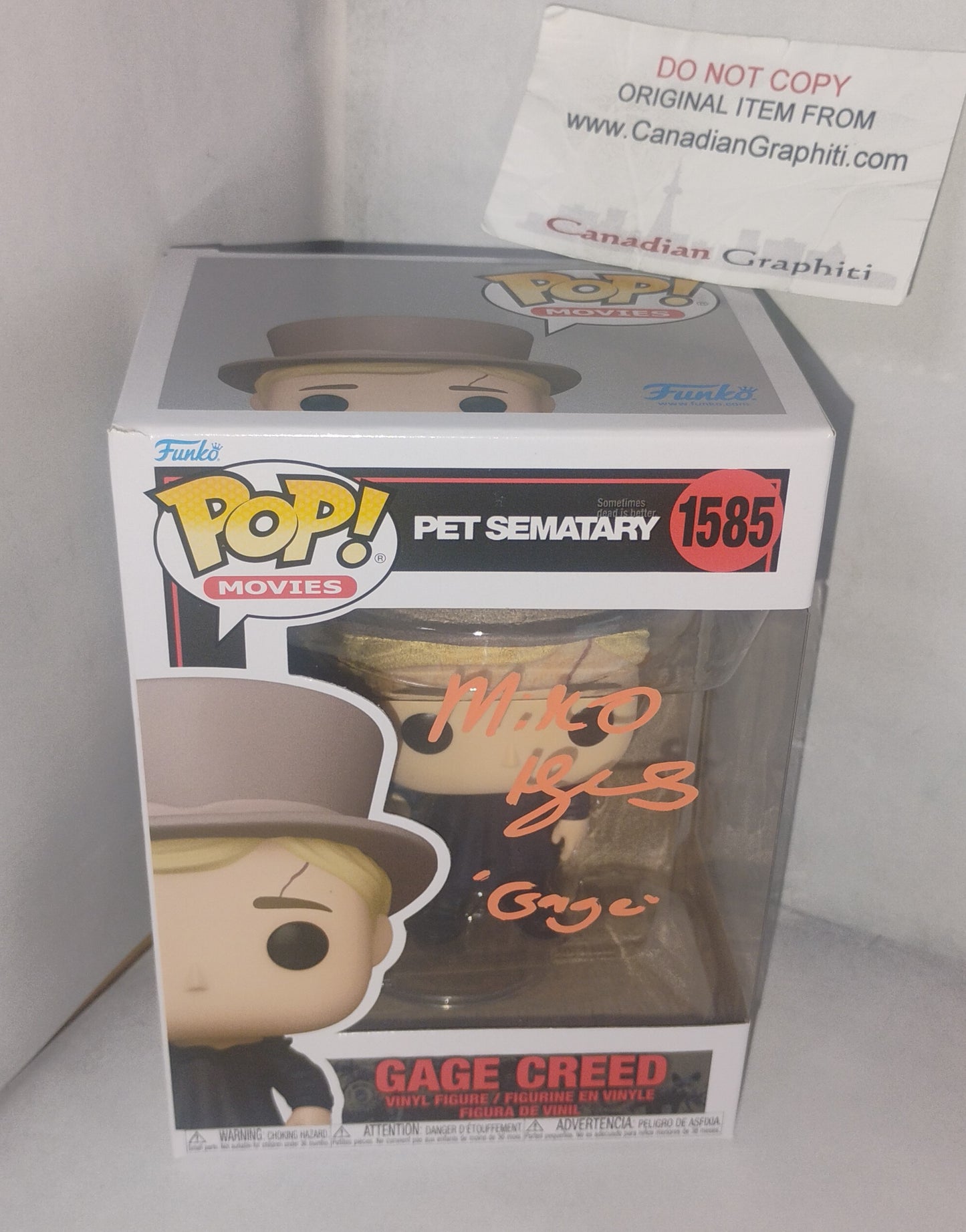 Miko Hughes Hand Signed Autograph Pet Sematary Funko Pop COA