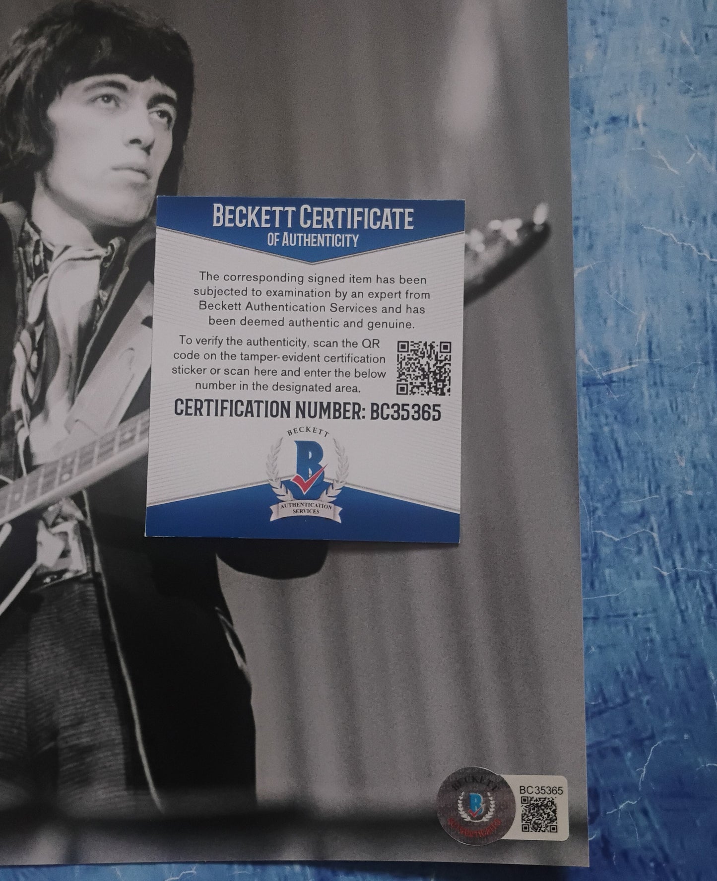 Bill Wyman Hand Signed Autograph 8x10 Photo BAS COA Rolling Stones