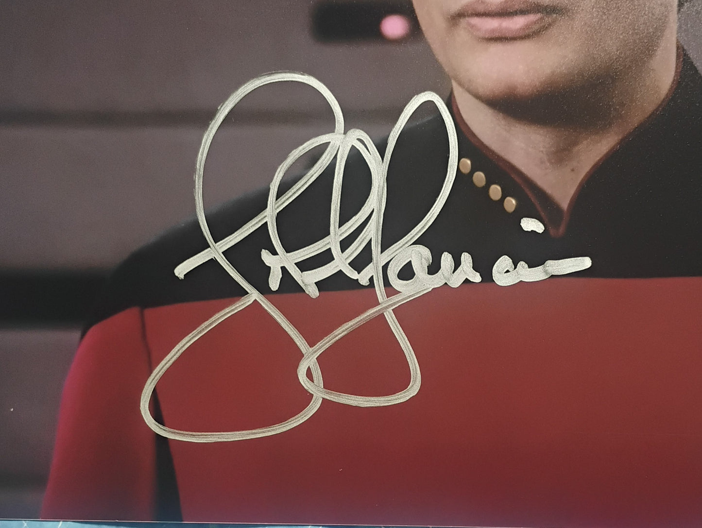 John De Lancie Hand Signed Autograph 8x10 Photo COA Star Trek
