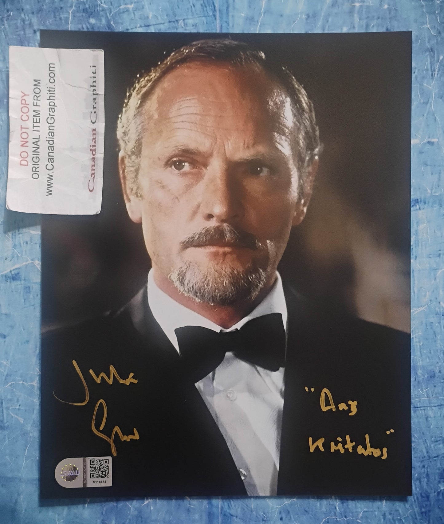 Julian Glover Hand Signed Autograph 8x10 Photo SWAU COA James Bond