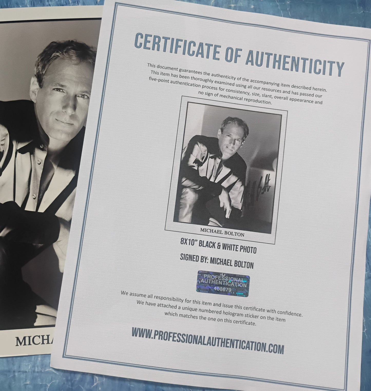 Michael Bolton Hand Signed Autograph 8x10 Photo COA