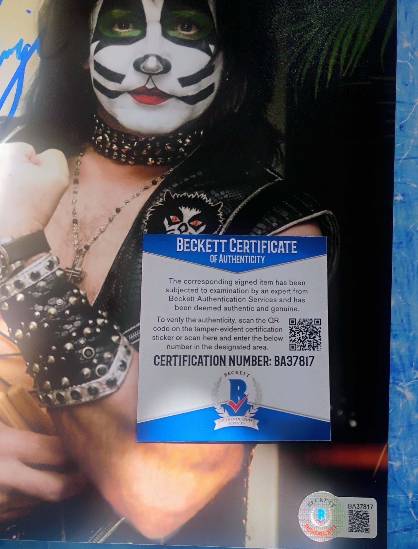 Eric Singer KISS Hand Signed Autograph 8x10 Photo BAS COA