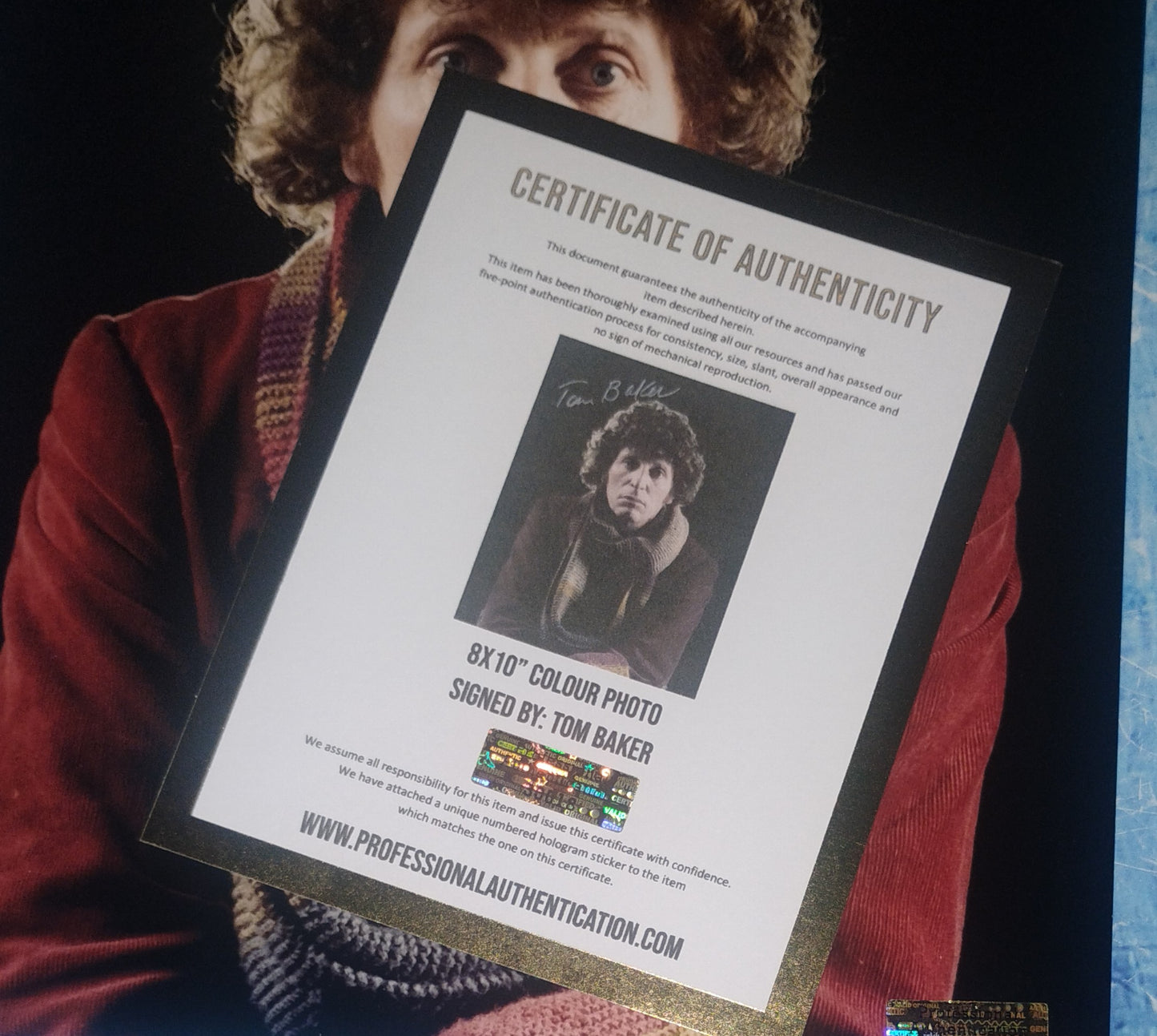 Tom Baker Hand Signed Autograph 8x10 Photo COA Doctor Who