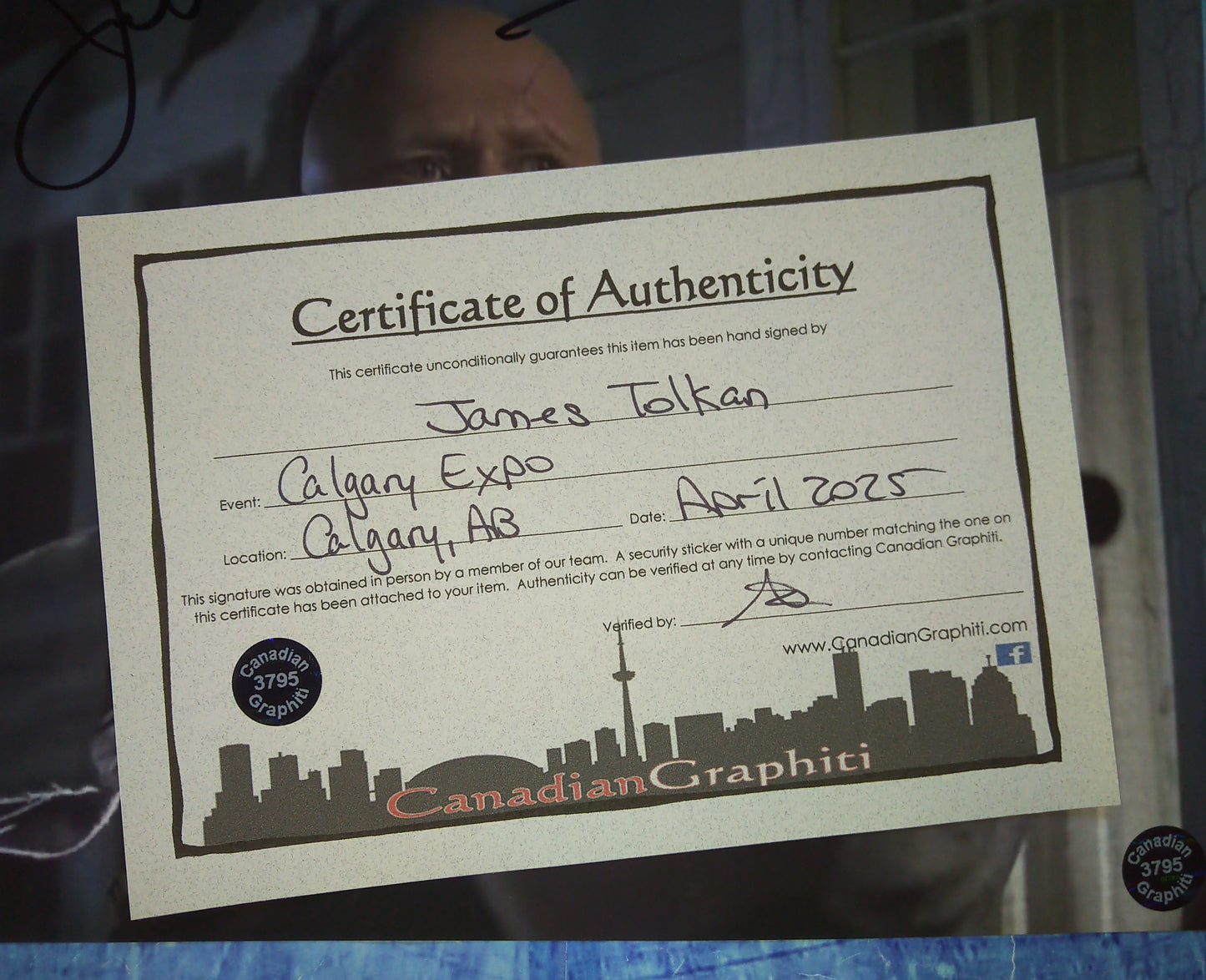 James Tolkan Hand Signed Autograph 8x10 Photo COA Back To The Future