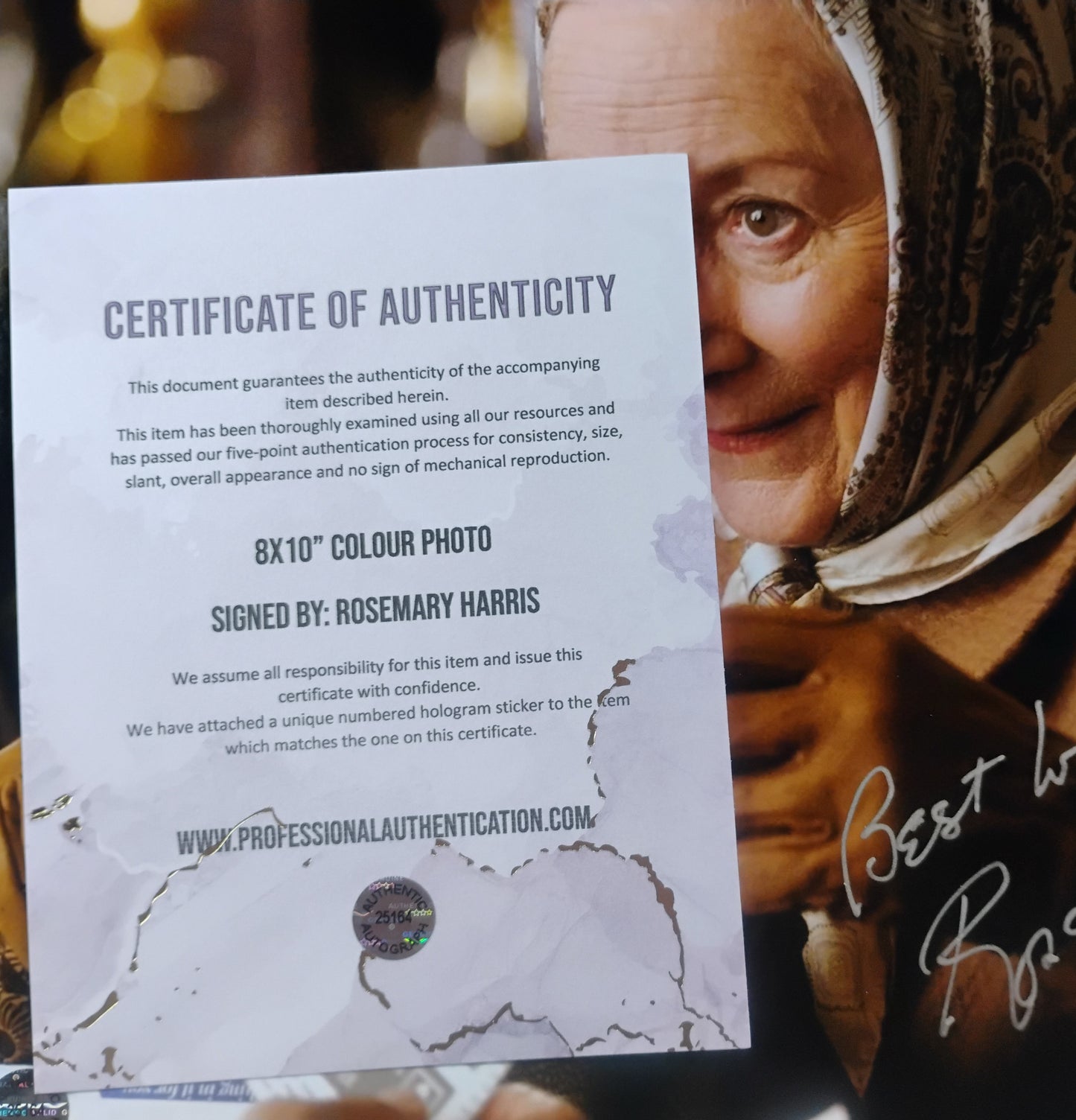 Rosemary Harris Hand Signed Autograph 8x10 Photo COA Spider-man