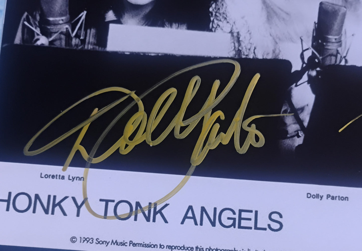 Dolly Parton, Loretta Lynn & Tammy Wynette Hand Signed Autograph 8x10 Photo COA