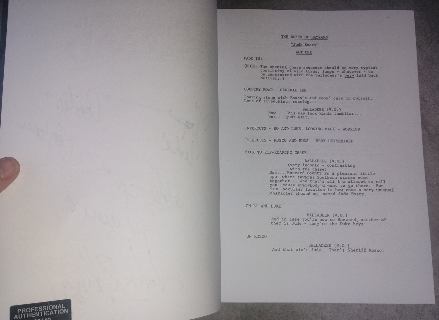 Dukes Of Hazzard 4x Hand Signed Script COA Catherine Bach, Tom Wopat, Ben Jones & John Schneider