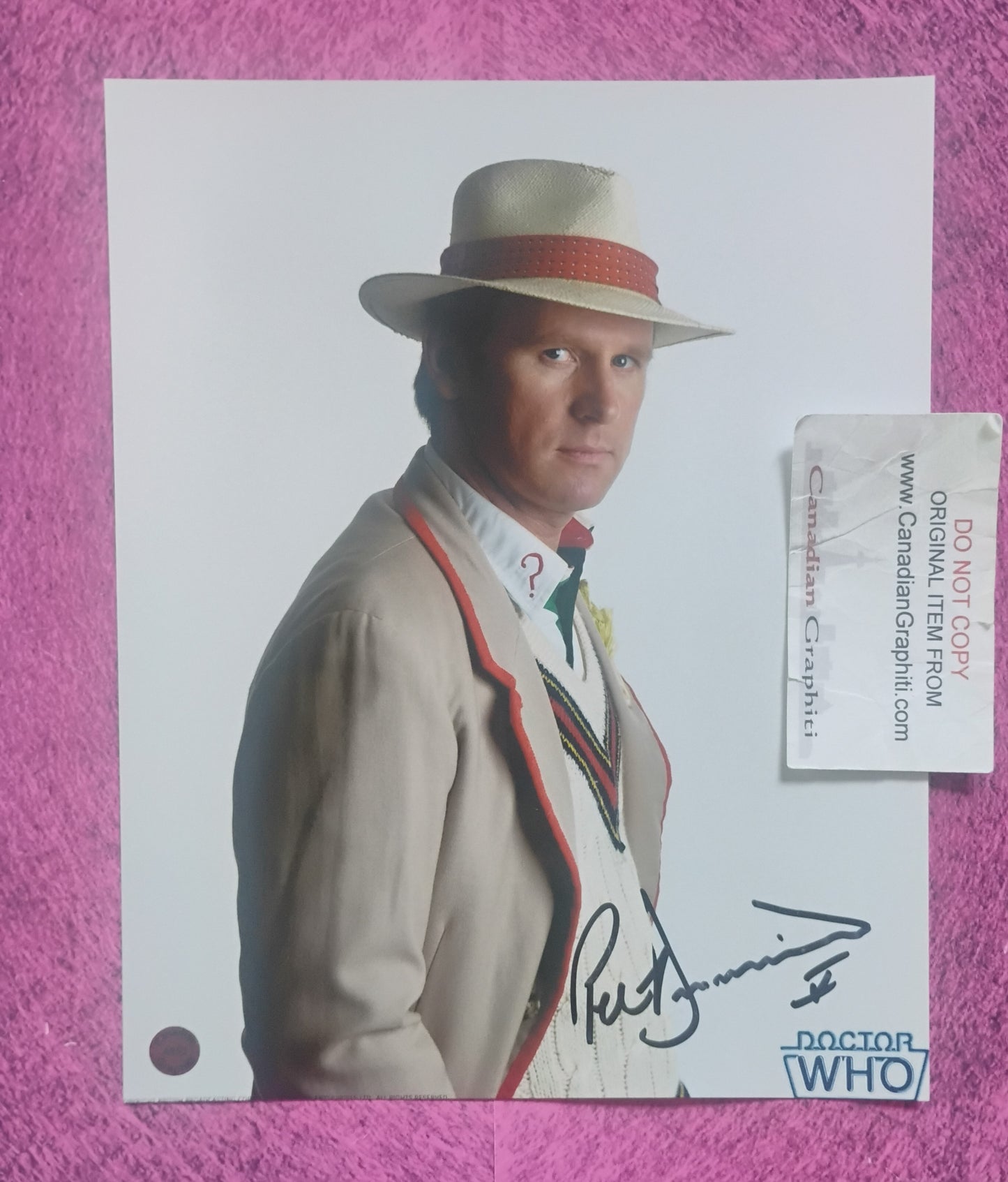 Peter Davison Hand Signed Autograph 8x10 Photo COA Doctor Who