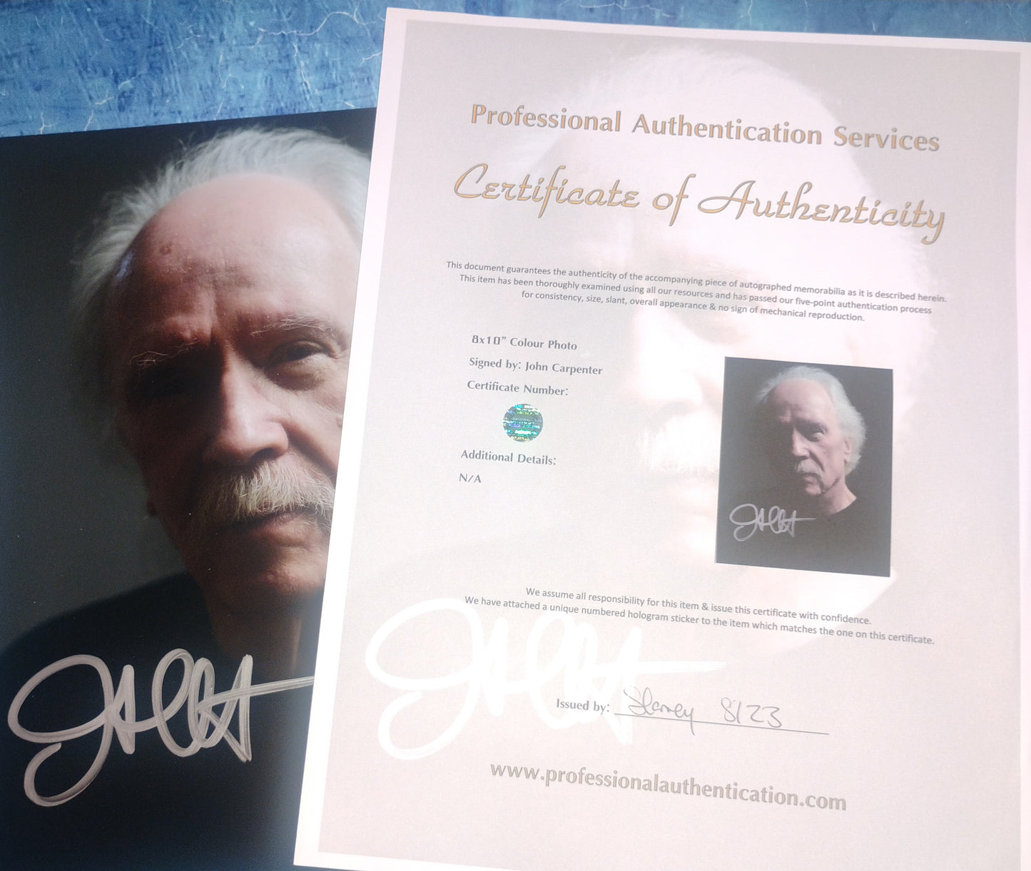 John Carpenter Hand Signed Autograph 8x10 Photo COA Halloween