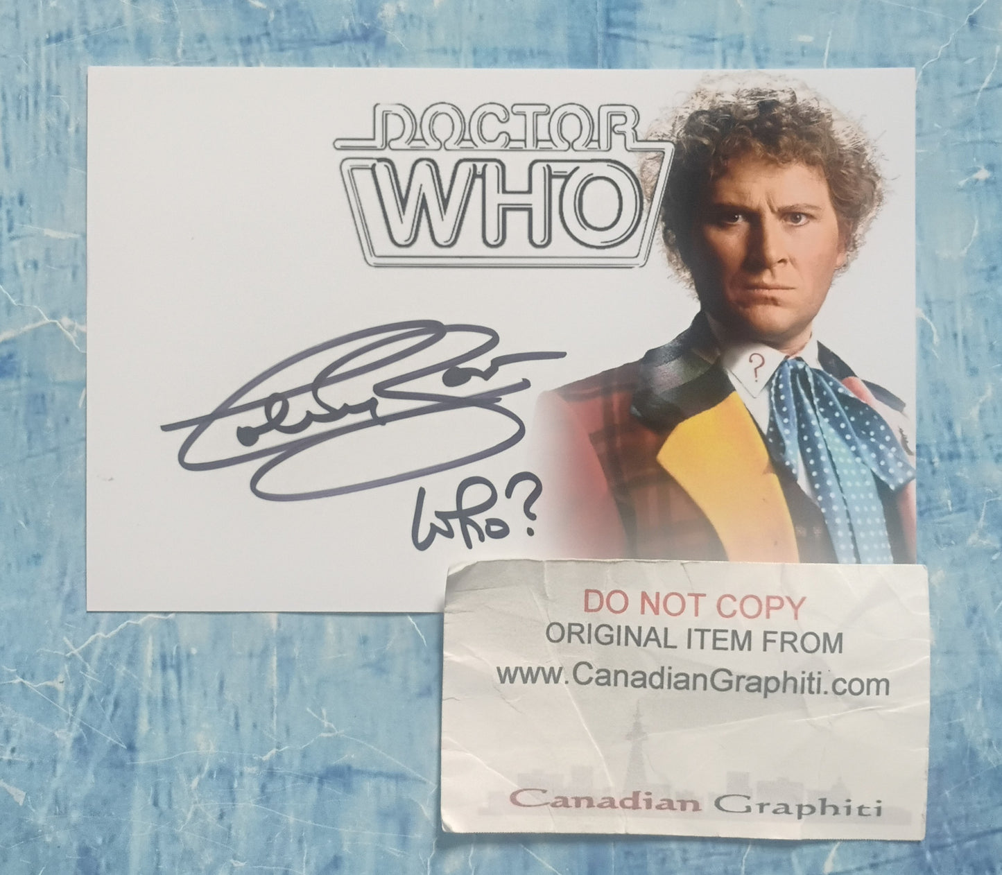 Colin Baker Hand Signed Autograph Photo COA Doctor Who