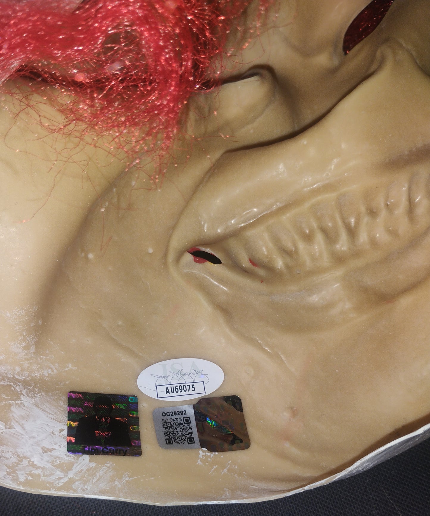 Tim Curry Hand Signed Autograph Pennywise Mask JSA COA