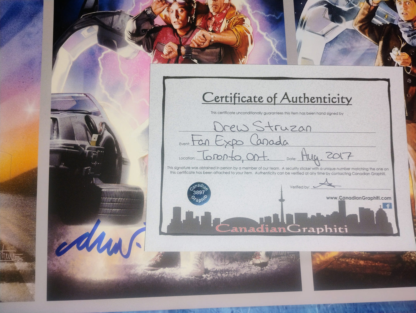 Drew Struzan Hand Signed Autograph Back To The Future Artwork Print COA
