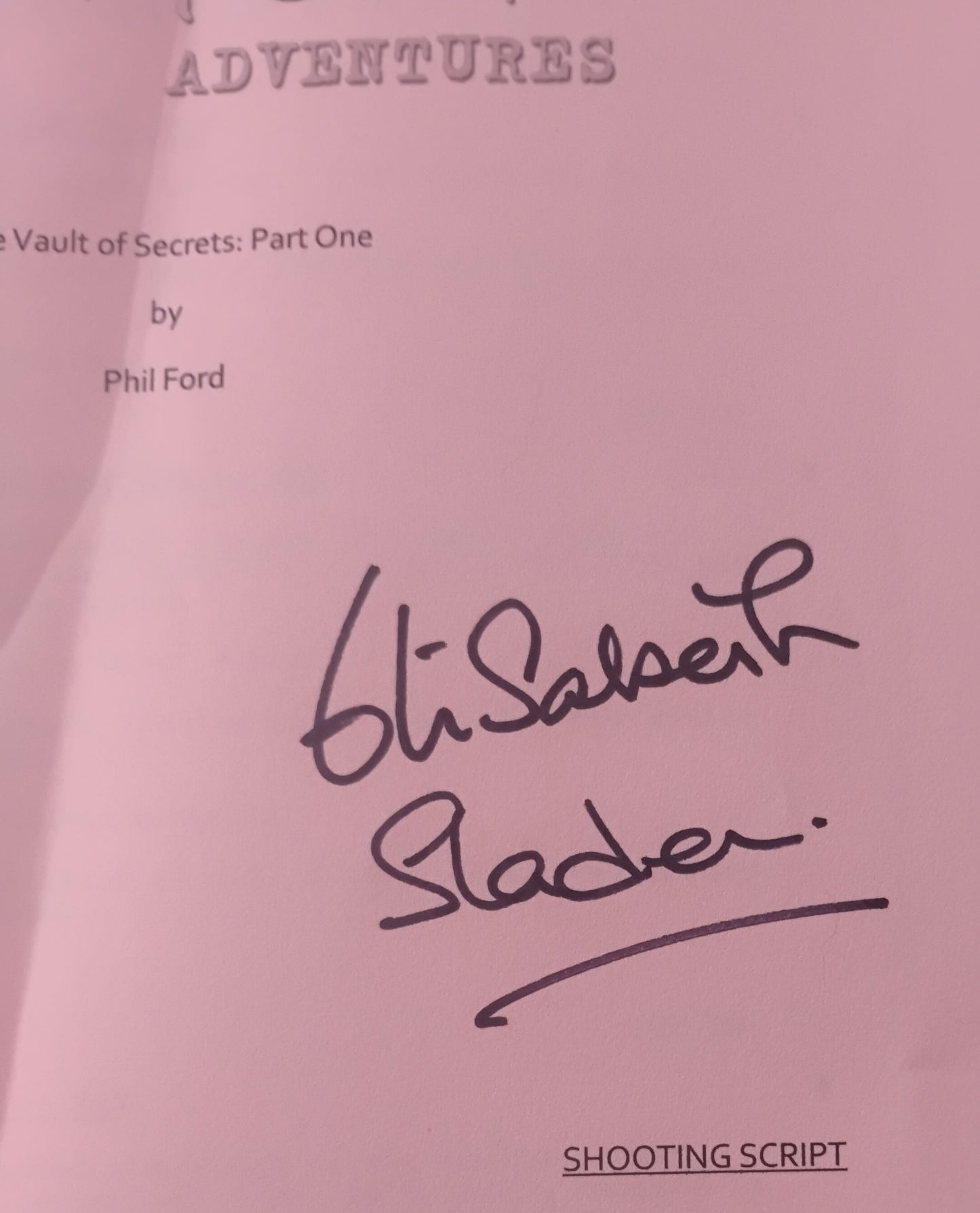 Elisabeth Sladen Hand Signed Autograph The Sarah Jane Adventures Script COA