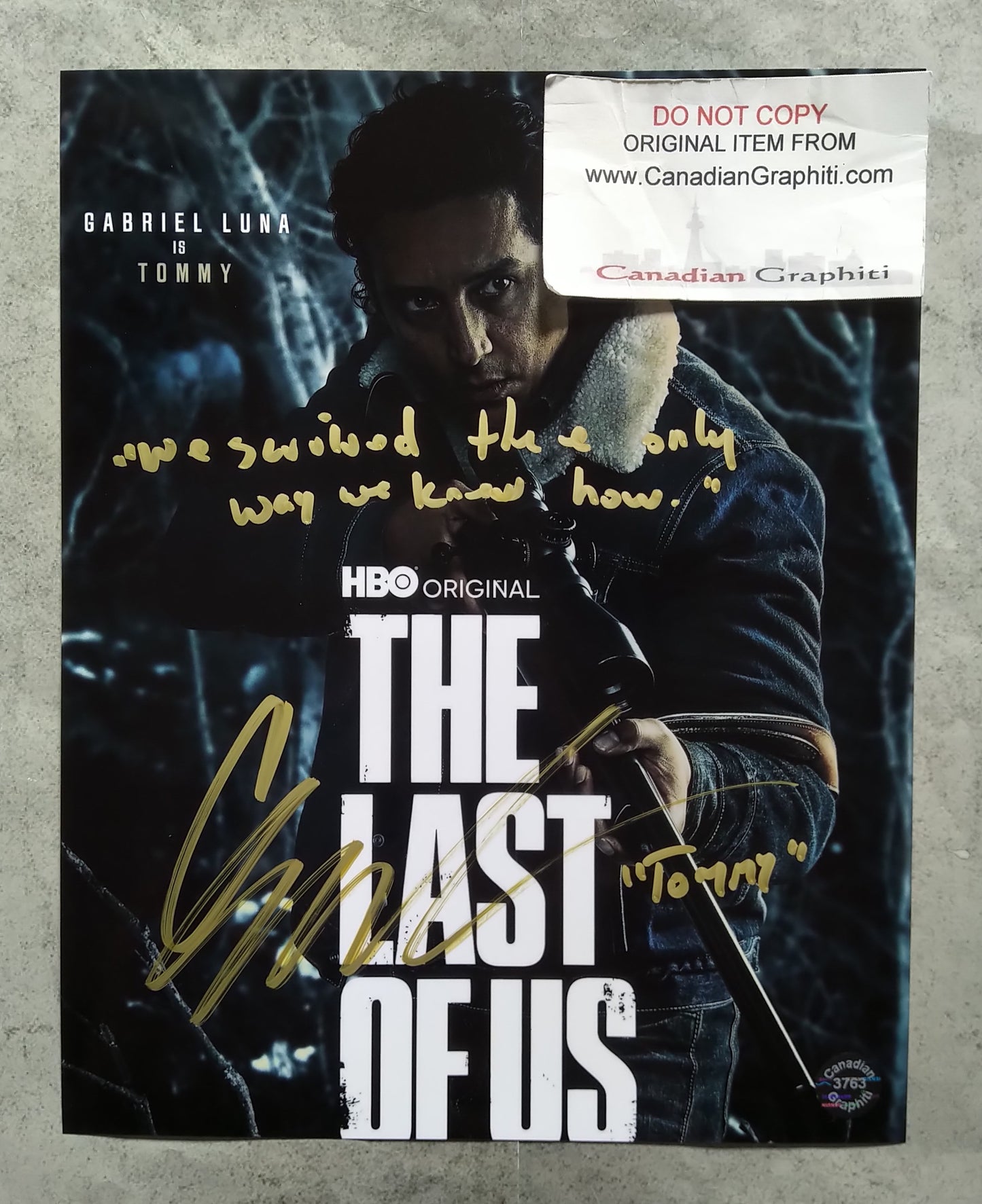 Gabriel Luna Hand Signed Autograph 8x10 Photo COA The Last Of Us