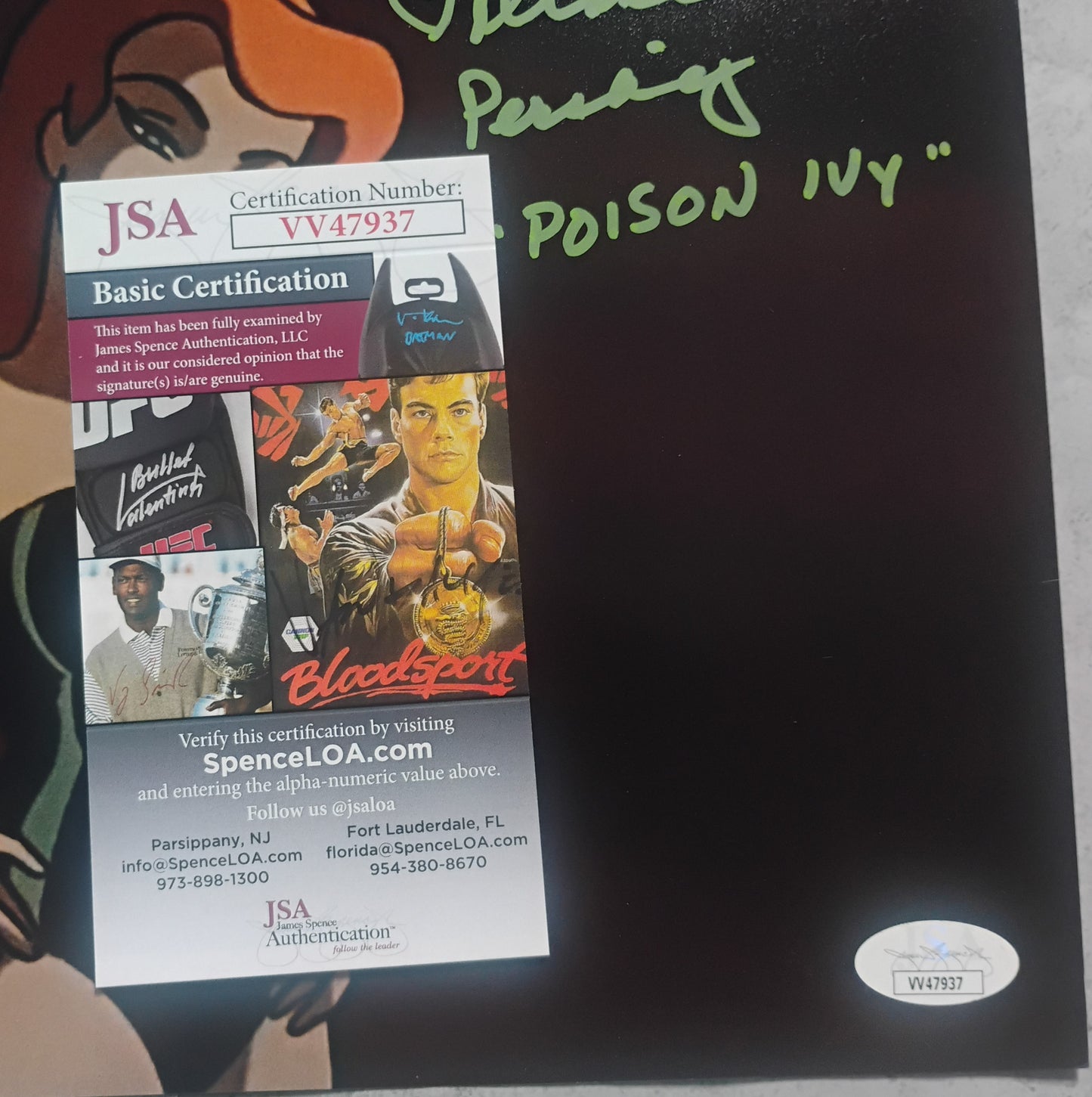Diane Pershing Hand Signed Autograph 8x10 Photo JSA COA Poison Ivy